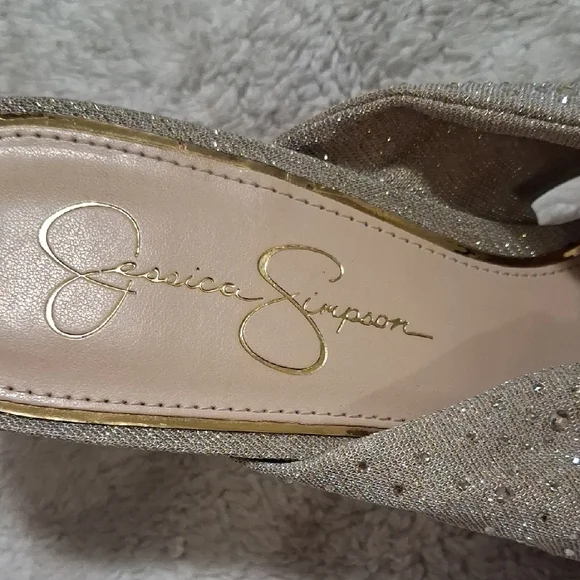 Jessica Simpson Glittering Silver Heels - Picture 2 of 7